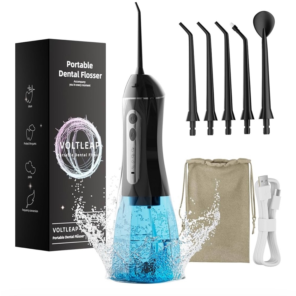 Volteap Portable Dental Flosser with Blue Water Tank